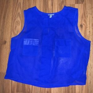 Sheer sleeves less top